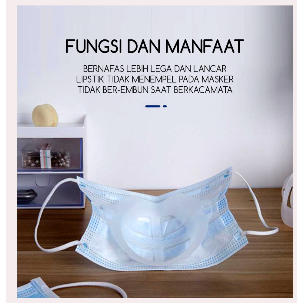 PENYANGGA MASKER 3D MARK BRACKET SILICON SIRKULASI UDARA