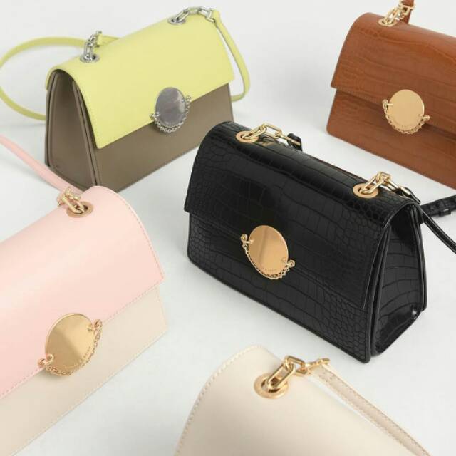 CHELLSARTASTORE - Ck Chain Link Croco Bag Original