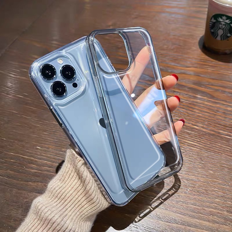 (2 Gen) Hard Case Silikon Transparan Untuk compatible for Iphone 13 Pro Max 12 11 Pro Max Xs Max Xr X 7 + 8 Plus