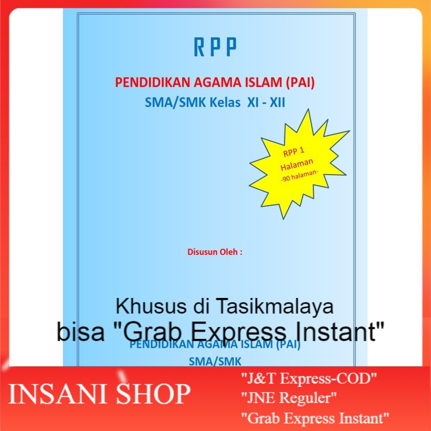 RPP PAI - SMK - RPP PAI SMA - KELAS XI XII - Rencana Pelaksanaan Pembelajaran - RPP SATU HALAMA