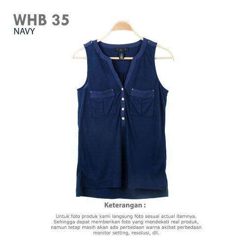 Baju Tanpa Lengan White House Original Branded   Pakaian Atasan Wanita Ori Sisa Export