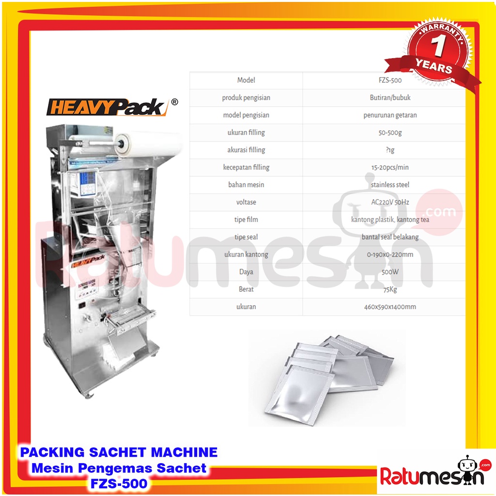 Packing Sachet Machine / Mesin Pengemas Sachet FZS-500 HEAVYPACK