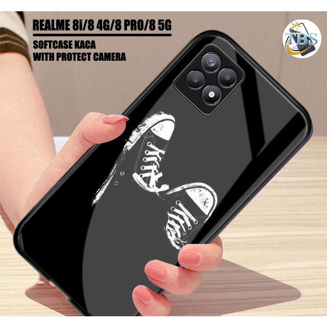 Softcase Glass Kaca Realme 8i Realme 8 4G Realme 8 5G Realme 8 Pro - K04 - Case Hp Realme 8i Realme 