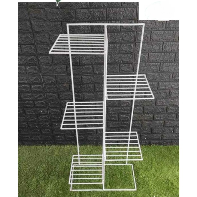 TINGGI 1 METER / Rak Bunga Tanaman Hias Minimalis Bertingkat 7 Dudukan Pot Besi / RAK BUNGA MURAH / 