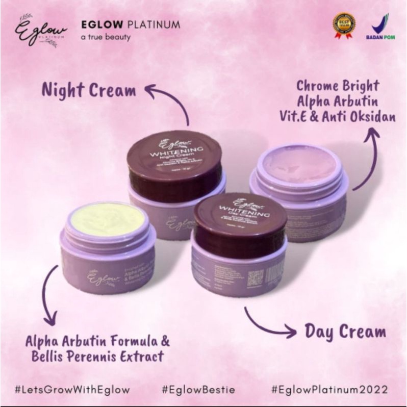 Paket Eglow Platinum Kemasan Baru Skincare bpom mencerahkan kulit wajah-4