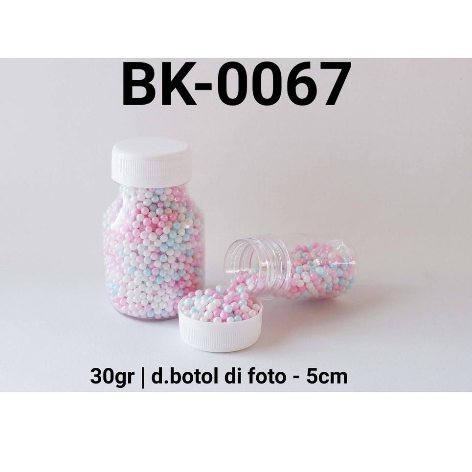 

2.2 BK-0067 Sprinkles sprinkle sprinkel mutiara biru pink 30gr 30gram