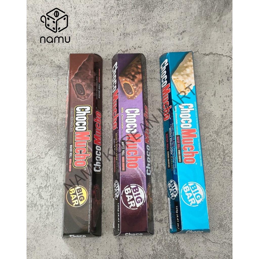 Choco Mucho Big Bar Wafer Roll / Cereal Crispies 125gr / White Chocolate Caramel / Chocomucho