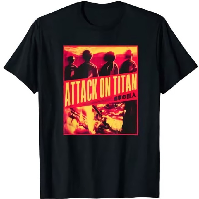 Tshirt Attack on Titan Slanted Anime Manga Shingeki No Kyojin SNK AOT