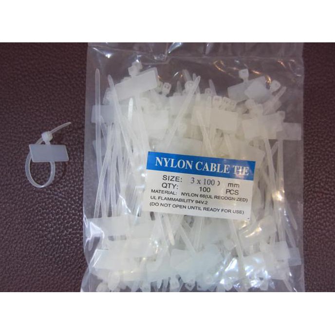 

CABLE TIES LABEL 2,5 X 100 mm WHITE