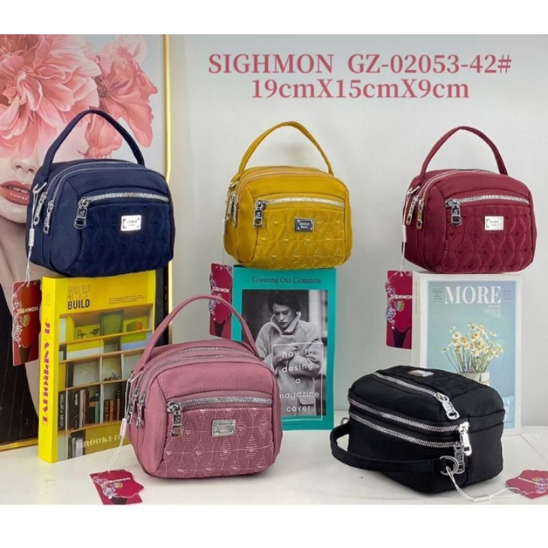 Tas Selempang Wanita Sighmon Kanvas tipe 02053-42#