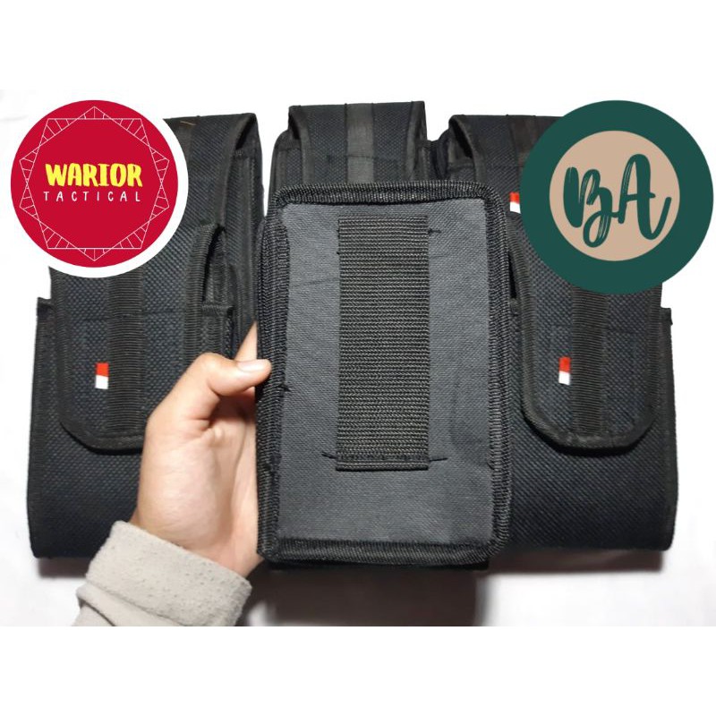 TAS HP "WARIOR" DUA SLOT DOUBLE SLETING / SARUNG HP SABUK / SARUNG HP PINGGANG