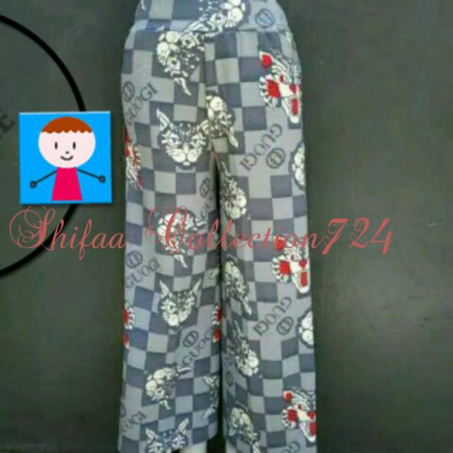 Celana Kulot Panjang Bermotif (BB 50-60 Kg / All Size Dewasa)