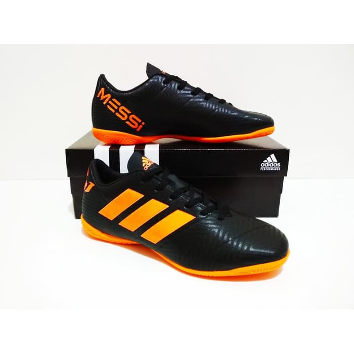 Olahraga SEPATU FUTSAL Adidas NEMEZIZ IC New Grade Ori (Black Orange)