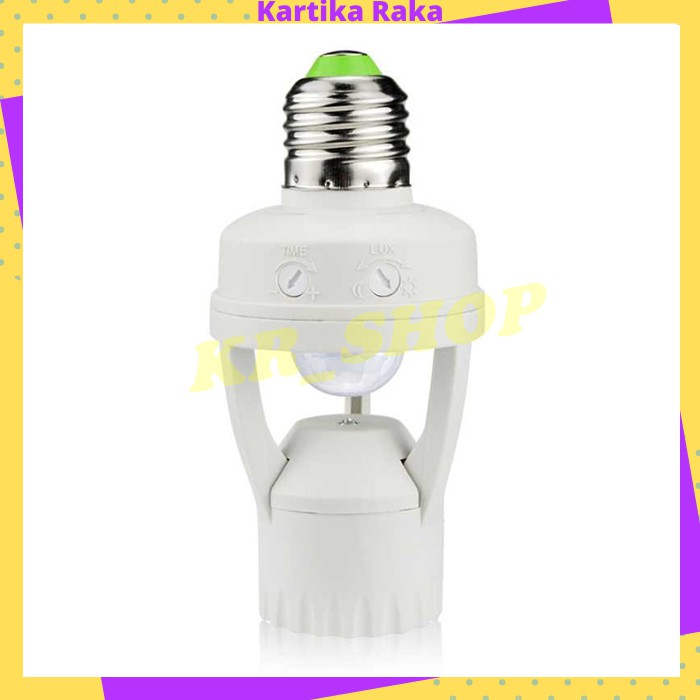 KR Smart Fitting Lampu Bohlam E27 Infrared Sensor Lamp Holder