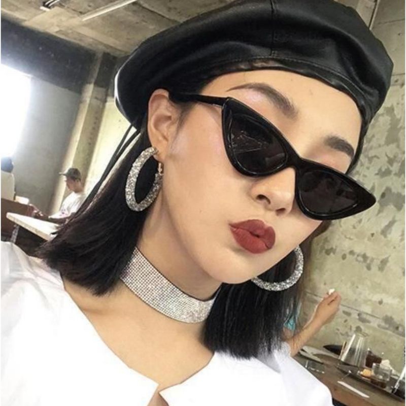 KACAMATA SEGITIGA SEMANGKA FASHION WANITA CAT EYE TRIANGLE SUNGLASSES