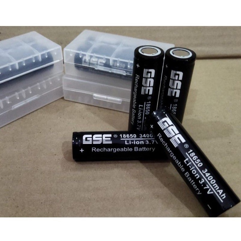 RECHARGEABLE BATTERY GSE 18650 Original Real 3400mAh Li-ion /1pc Baterei Premium Quality