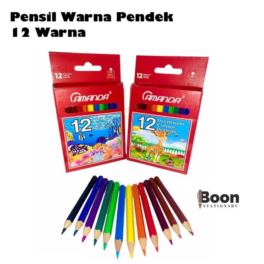

(12 Warna) Pensil Warna Pendek 8,5cm / Pencil Set ACP-123
