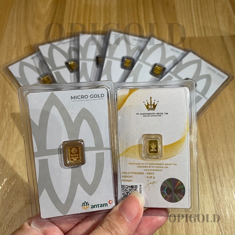 LM Micro Gold ANTAM x Hartadinata Logam Mulia 0.25 gram Premium Series EmasKITA Emas Kita