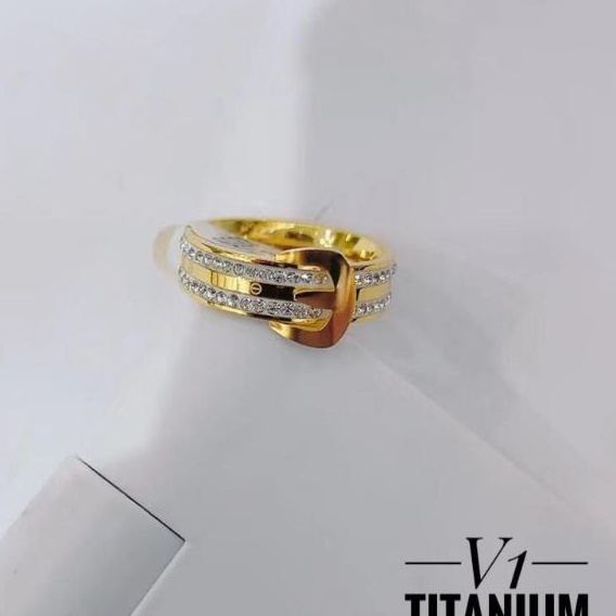 Titanium cincin belt gold 0123