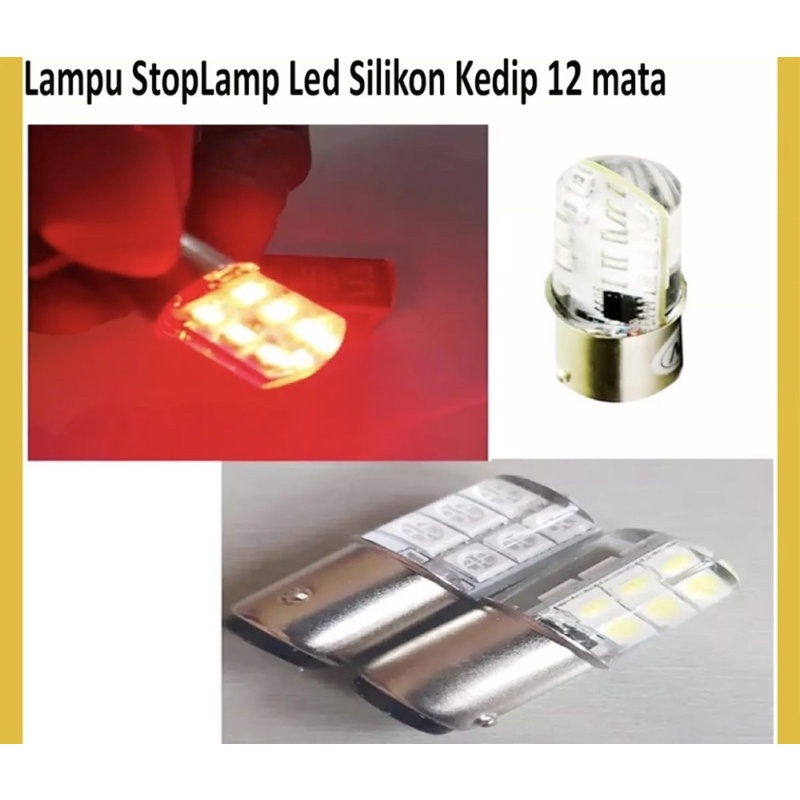 Lampu stop rem belakang 12 mata led jelly flash kedip strobo stoplamp jelly 12 mata flash kedip