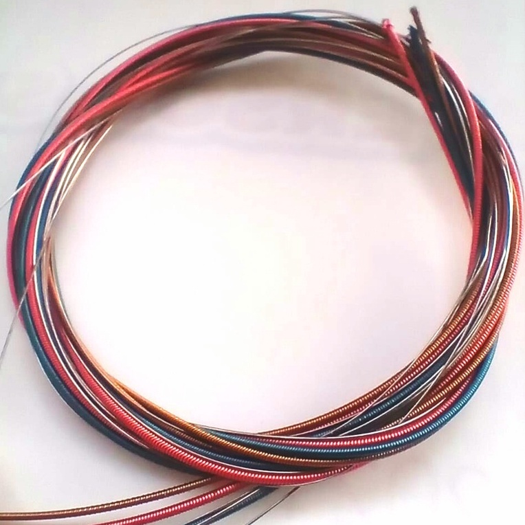 senar gitar akustik original pelangi warna warni 1 set murah 0,9-0,10