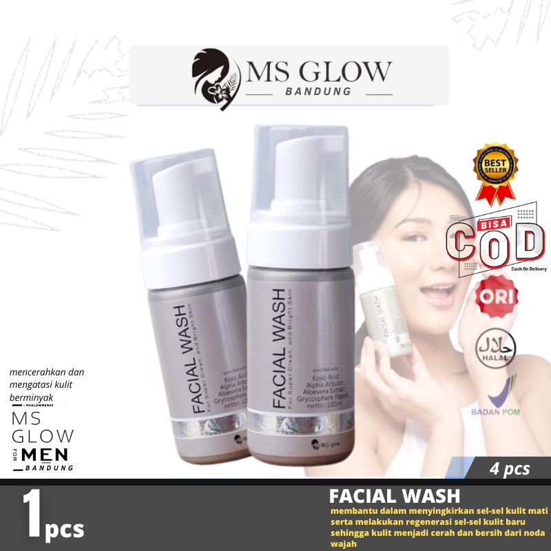 MS GLOW SABUN MUKA Perawatan Wajah Skincare Wanita Facial Wash