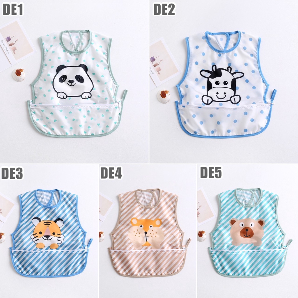 BIB BAYI BAJU BLW  / BABY SILICONE CELEMEK MAKAN MPASI / SLABBER / TATAKAN AIR LIUR DQIN DE catalog