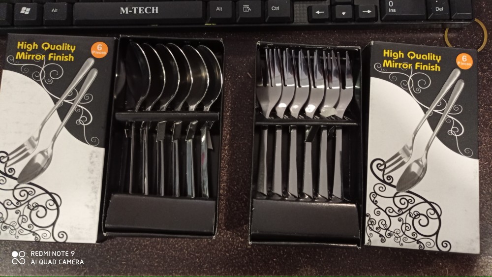 Set Sendok Garpu Kecil / Sendok Teh Mirror Finish Stainless Tebal