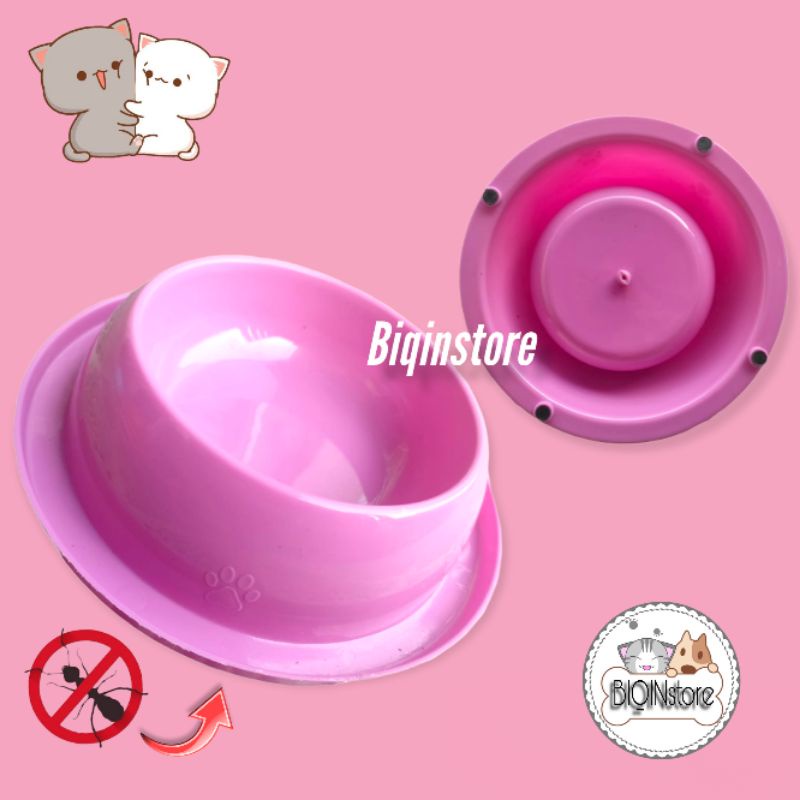 Tempat Makan Kucing Anjing Kecil Motif Paw Timbul