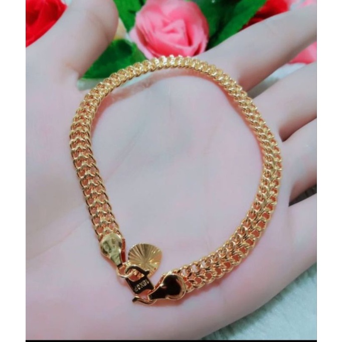 Gelang xuping kepang tikar lapis emas wanita aksesoris fashion GT3367