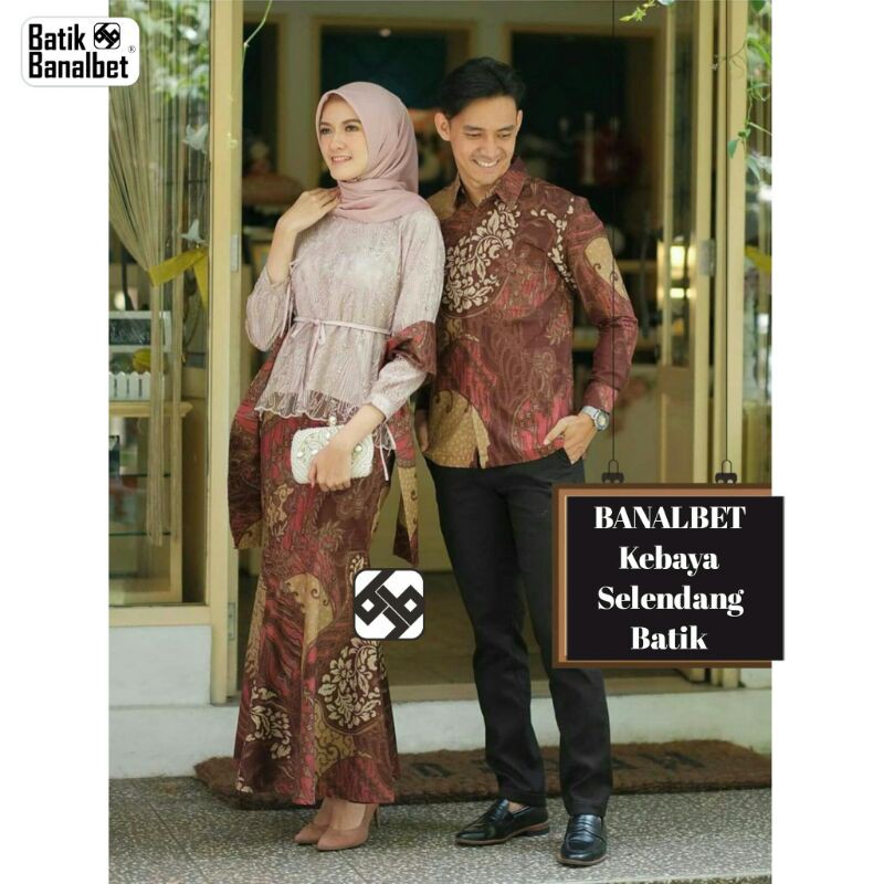 HQ KEBAYA SELENDANG BATIK - BAJU WISUDA - TUNANGAN COUPLE KEBAYA BROKAT GRADUATION ENGAGEMENT
