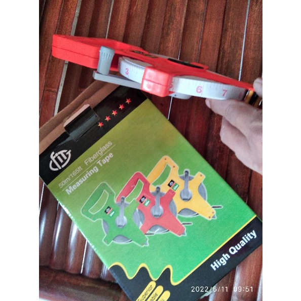 meteran tanah 50 meter / meteran roll / meteran tancap