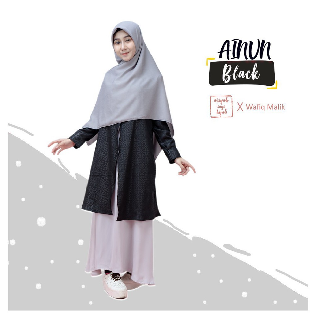 Ainun Outer Black Aisyah Says Hijab