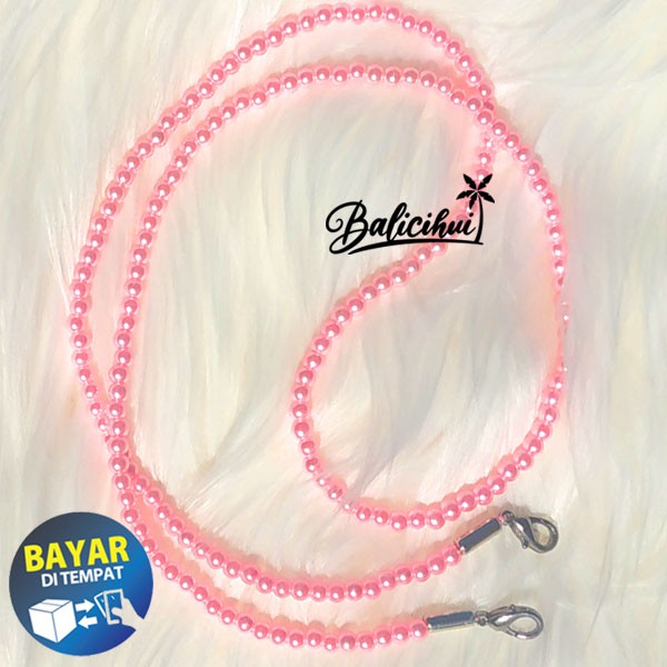 Balicihui Strap Masker Kalung Strap Masker Tali Masker Gantungan Masker Mutiara Kristal