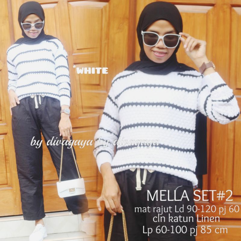 SETELAN RAJUT CELANA PANTS MELLA#2