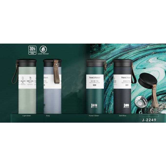 BOTOL MINUM TAHAN PANAS J-2249 STAINLESS STEEL VACUUM FLASK 450ML