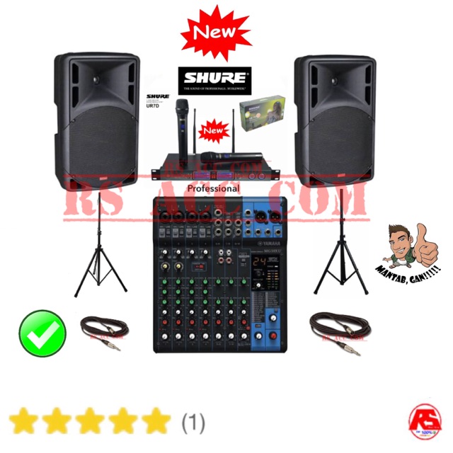 Paket Sound System Speaker Yamaha Dan Baretone Max15Rae Original Mic Wireless