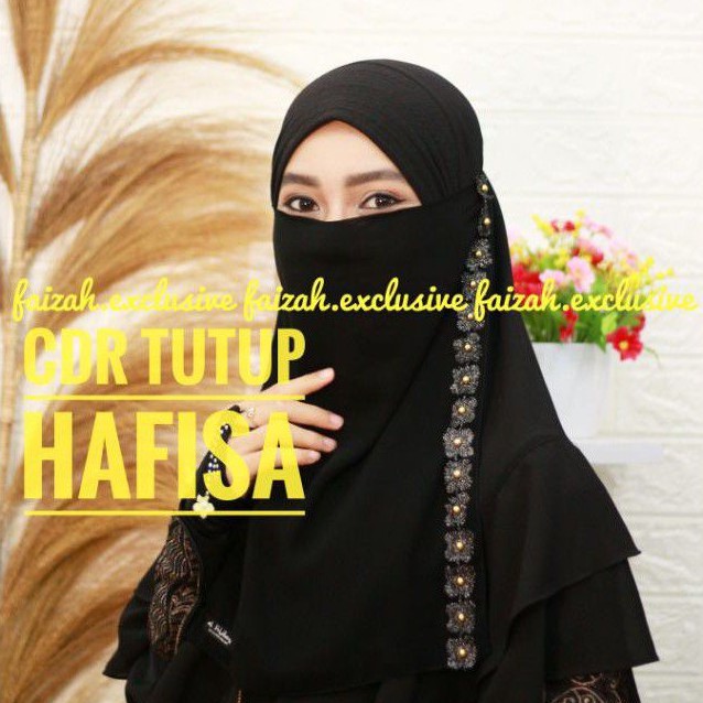 CADAR TALI HAFISA TUTUP CADAR NIQOB BANDANA NIQAB KHIMAR TEMBORO