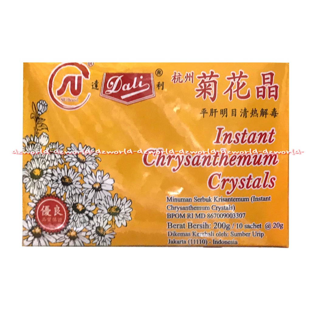 Instant Chrysanthemum Cystal 10 Sachet Teh Panas Dalam Teh Serbuk