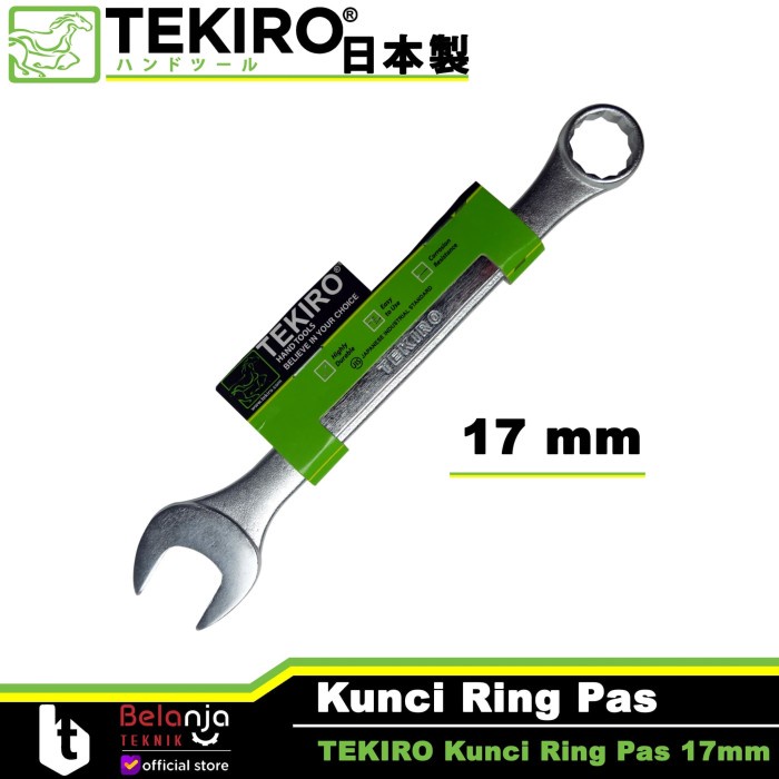 pas-ring-kunci- tekiro kunci ring pas 17 mm combination wrench 17mm tekiro -kunci-ring-pas.