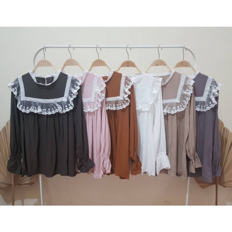 BLOUSE ATASAN WANITA KOREAN STYLE CRINKLE IMPORT