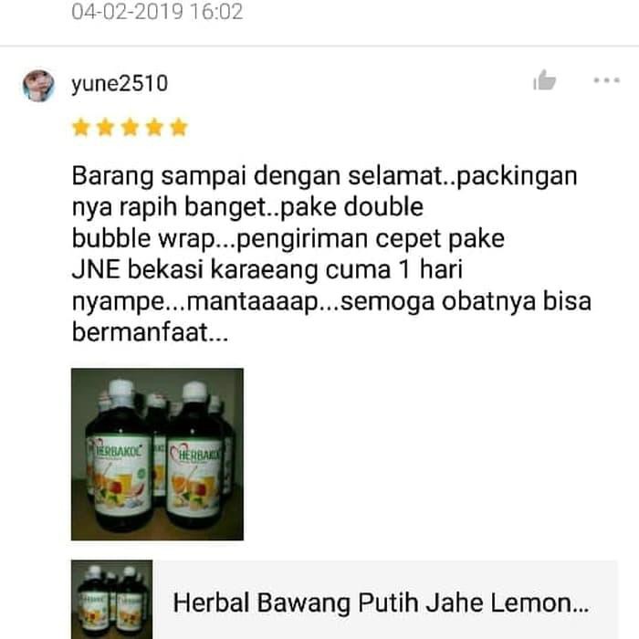 

GARANSI JUS HERBAL BAWANG PUTIH+JAHE+LEMON IMPORT+CUKAAPEL+MADU HERBAKOL 300ML !