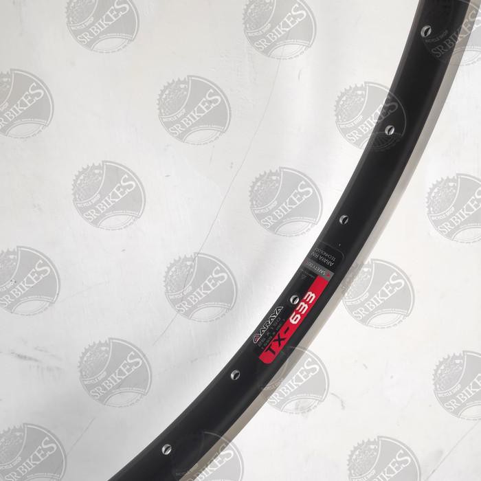 VELG RIMS SEPEDA 26" 36H DOUBLE WALL BRAKELINE BLACK CNC. ARAYA TX-633 