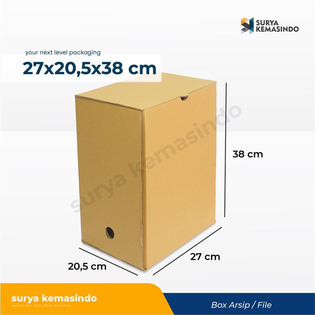 

Box File 27x20,5x38 cm Kardus/Box/Arsip/File