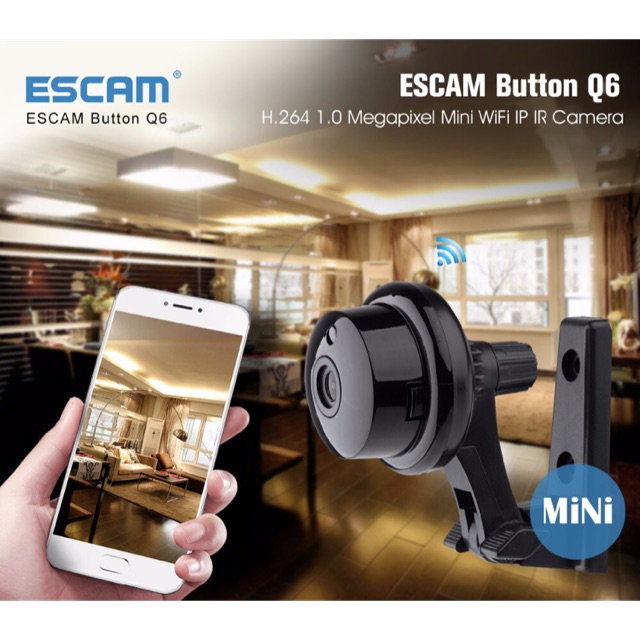 Escam Camera CCTV Mini Wifi Pantau Jarak Jauh Tanpa Instalasi Kabel