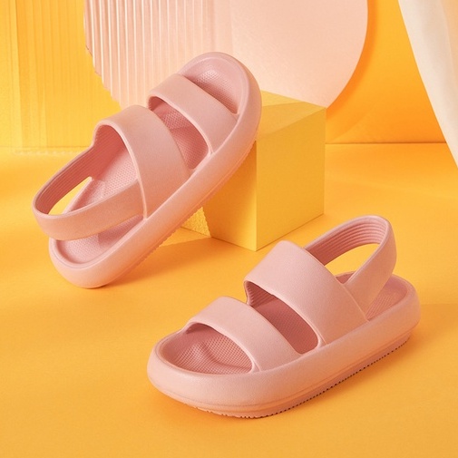 [Get Ready] Lalisa Sandal Tali Wanita EVA Sendal Santai Non-slip Sendal jelly Wanita Karet Phylon Selop Terbaru Kekinian Keren Size 36-40