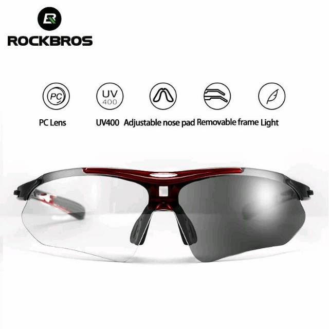 ROCKBROS 10141 Bicycle Photochromic Glasses Kacamata Sepeda