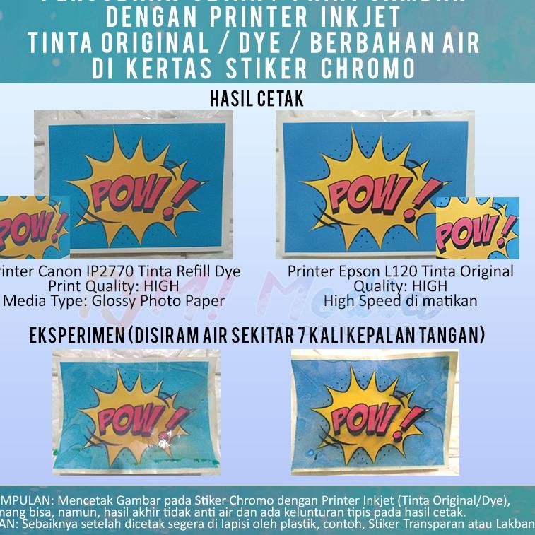 

[PROMO 0IG34] Sticker Chromo A4 isi 50 lembar / Kertas Stiker Glossy Mengkilap A4 Ready