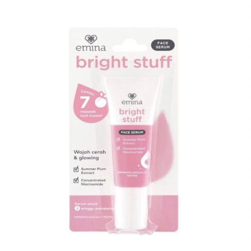 Emina Bright Stuff Series Face Wash Scrub ms. pimple Acne Prone Tone Up Cream Moisturizing Cream Serum 7,5 ml 50 ml 100 ml