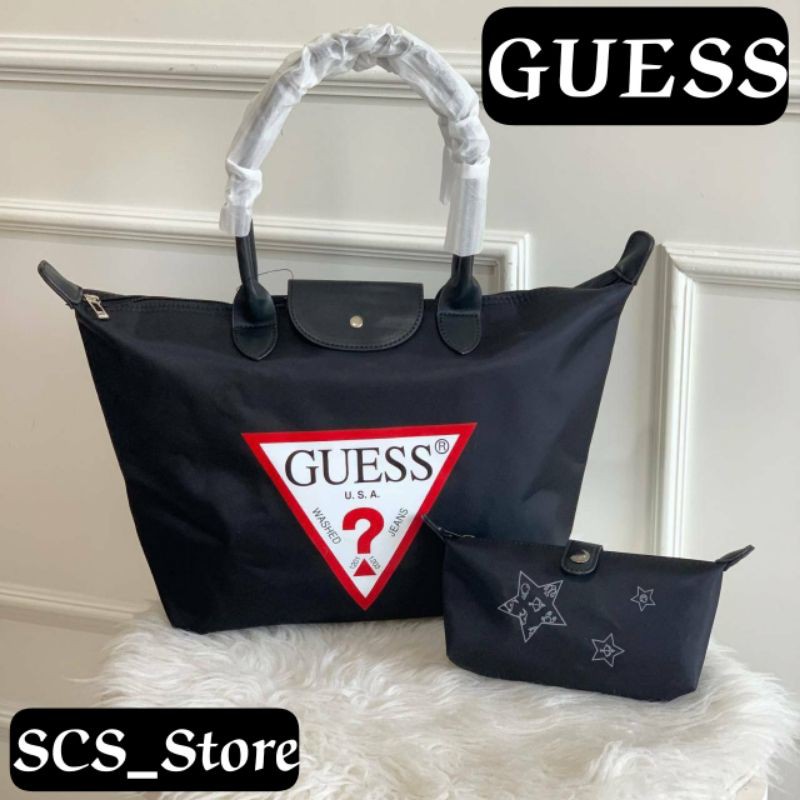 TOTEBAG WANITA GUESS / TAS TOTE WANITA BRANDED IMPORT TERMURAH (ORI)